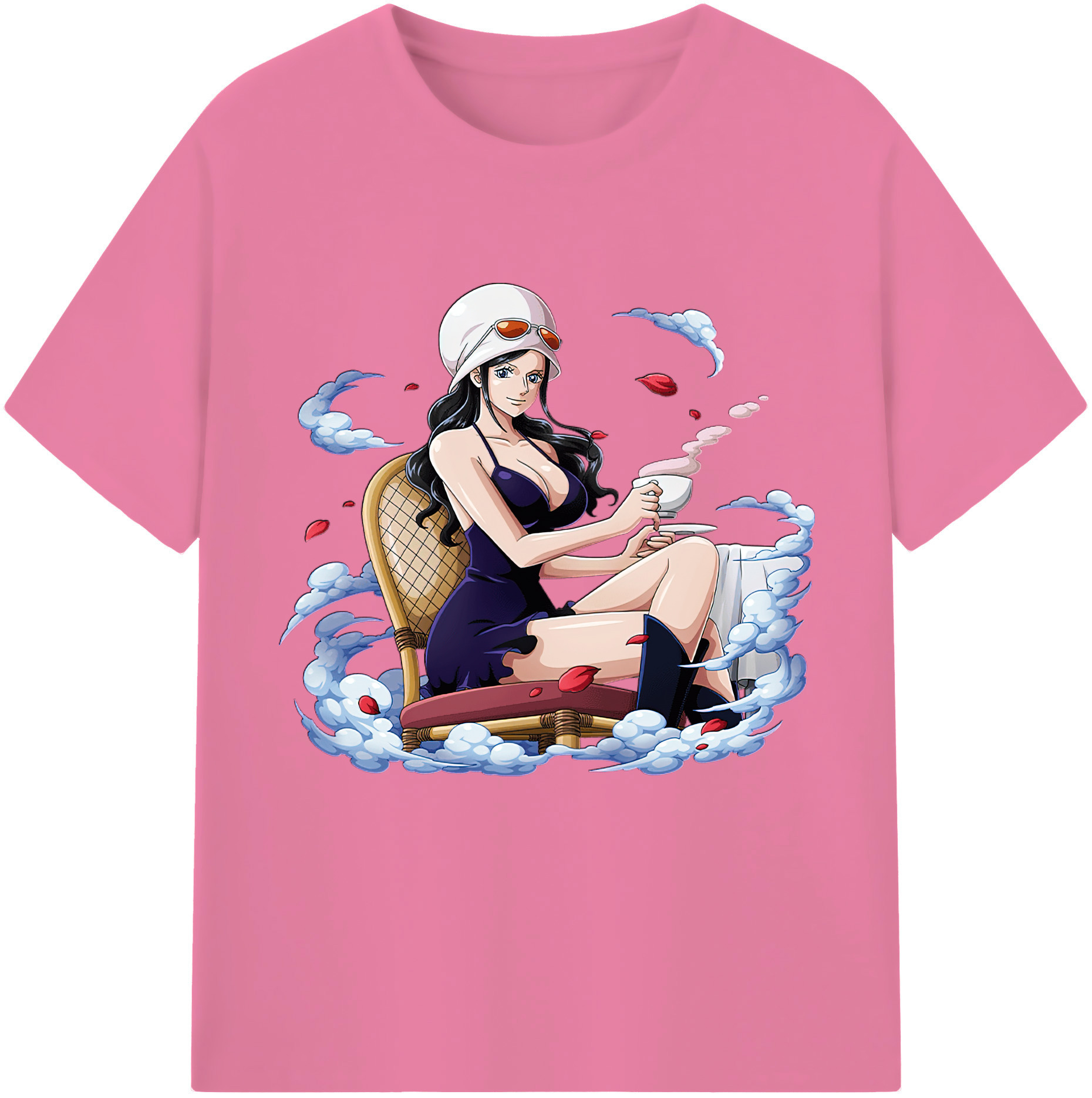 ワンピース ニコ・ロビン ONE PIECE Nico Robin 綿100％半袖Tシャツ（フロントプリント）